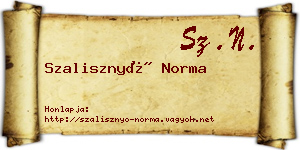 Szalisznyó Norma névjegykártya
